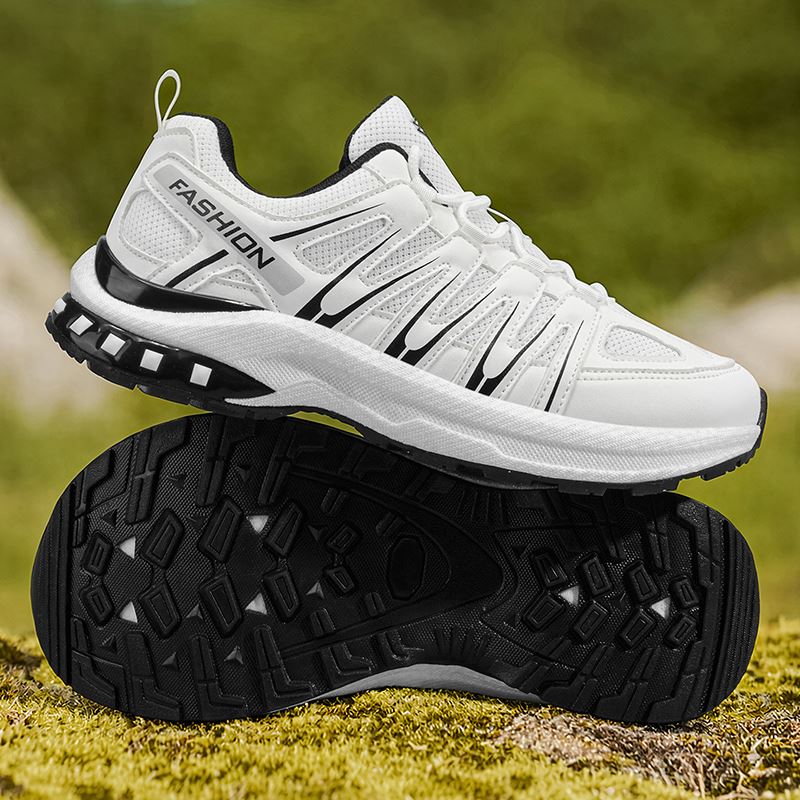 Air-Cushion Wide Toe Box Trail Sneaker worn, view 3