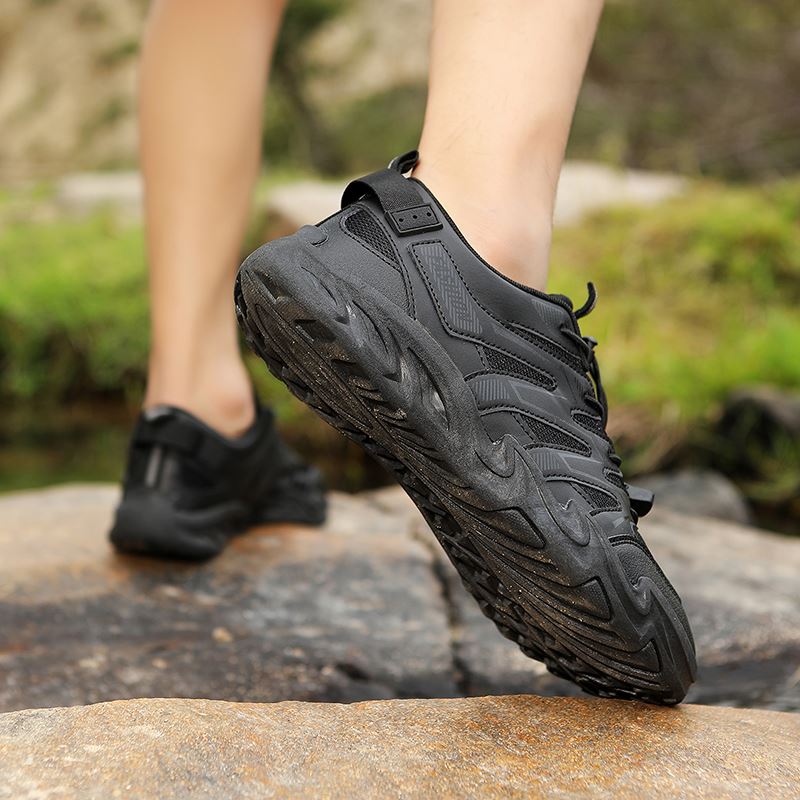 Barefoot Aqua Trail Wide Toe Box Shoe worn, view 6